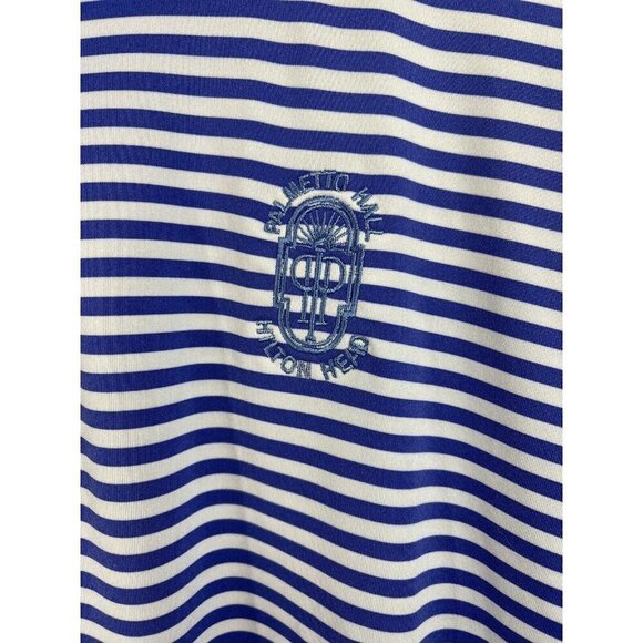 Turtleson Size XL Palmetto Hall Hilton Head Striped Polo Shirt Tour Performance - Picture 4 of 6